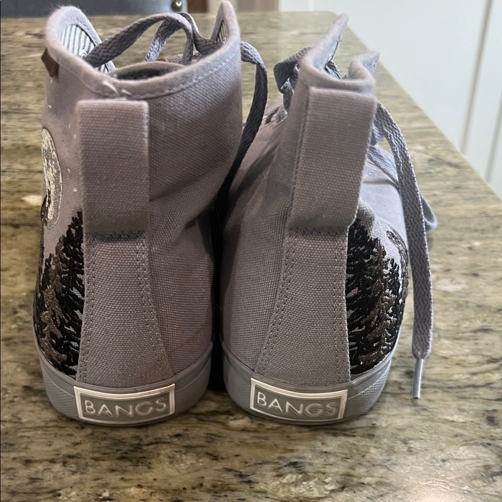 BANGS Shoes Hi Top Carolina Trees BLUE/GRAY Sneakers Unisex US M9 W10.5 - Picture 5 of 8